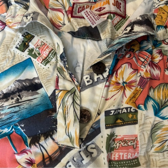 Caribbean Joe island Jamaica st barts montego sleeveless mini print dress - Picture 3 of 13